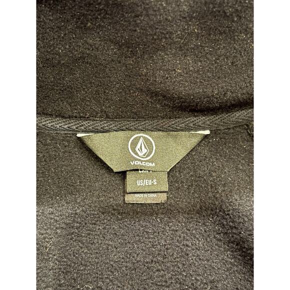 Volcom Polartec Mens Black 1/4 Zip Fleece Pullover Jacket Size S SMALL - Picture 6 of 9